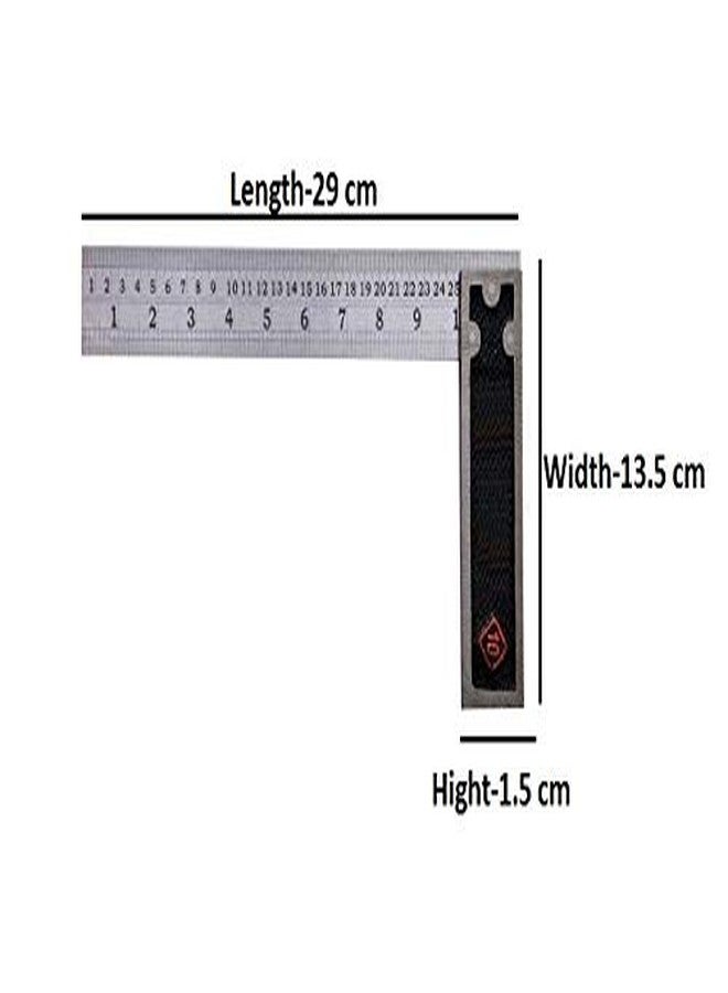 STONE 90 Degrees Stainless Steel Try Square Scale Ruler Measurement Tool - Image 2